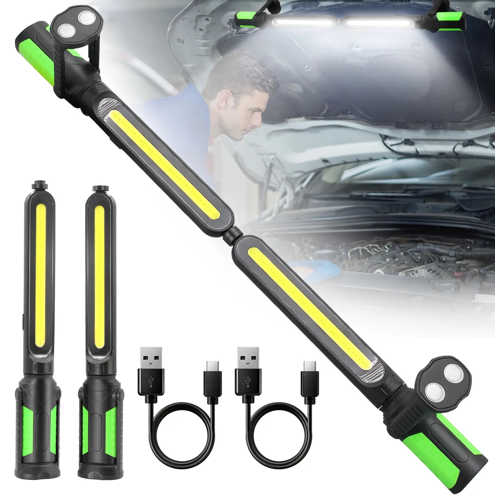 Rechargeable USB Work Light Bar for Mechanics